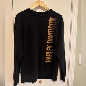 Harley-Davidson Black and Gold Sweater